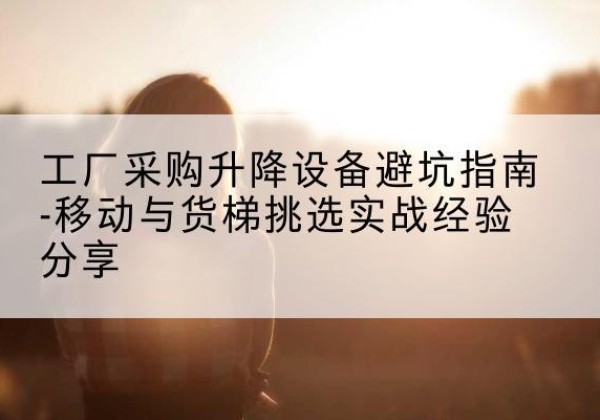 卫滨移动式升降机怎么选-工厂采购升降设备避坑指南-移动与货梯挑选实战经验分享