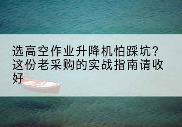 卫滨高空作业升降机厂家推荐-选高空作业升降机怕踩坑？这份老采购的实战指南请收好